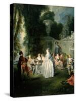 Fetes Venitiennes, 1718-19-Jean Antoine Watteau-Stretched Canvas