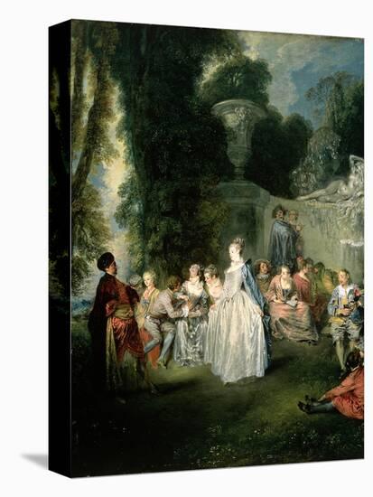 Fetes Venitiennes, 1718-19-Jean Antoine Watteau-Stretched Canvas