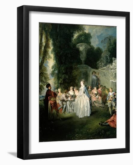 Fetes Venitiennes, 1718-19-Jean Antoine Watteau-Framed Premium Giclee Print
