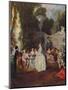 Fetes Venitiennes, c1718, (1938)-Jean-Antoine Watteau-Mounted Giclee Print