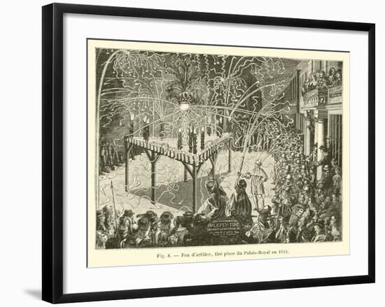 Feu D'Artifice, Tire Place Du Palais-Royal En 1644-null-Framed Giclee Print