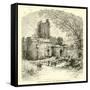 Feudal Castle in the Eleventh Century-null-Framed Stretched Canvas