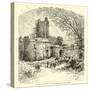 Feudal Castle in the Eleventh Century-null-Stretched Canvas