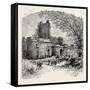 Feudal Castle in the Eleventh Century-null-Framed Stretched Canvas