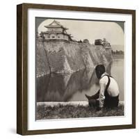 Feudal Castle of the Proud Shoguns, Osaka, Japan, 1904-Underwood & Underwood-Framed Photographic Print