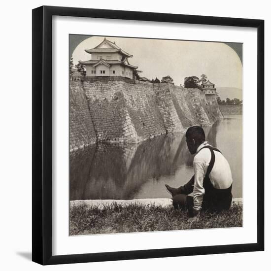 Feudal Castle of the Proud Shoguns, Osaka, Japan, 1904-Underwood & Underwood-Framed Photographic Print