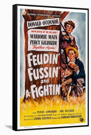 Feudin', Fussin' and A-Fightin', from Bottom: Donald O'Connor, Percy Kilbride, Marjorie Main, 1948-null-Framed Stretched Canvas