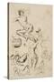 Feuille d'?des de nus-Francisco de Goya-Stretched Canvas