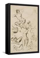 Feuille d'?des de nus-Francisco de Goya-Framed Stretched Canvas