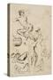 Feuille d'?des de nus-Francisco de Goya-Stretched Canvas