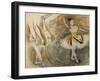 Feuille d'étude : danseuse au tambourin ou Danseuse espagnole-Edgar Degas-Framed Giclee Print