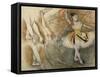 Feuille d'étude : danseuse au tambourin ou Danseuse espagnole-Edgar Degas-Framed Stretched Canvas