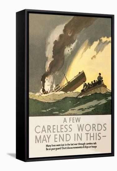 Few Careless Words May End in This-Norman Wilkinson-Framed Stretched Canvas