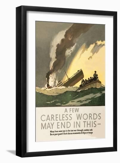 Few Careless Words May End in This-Norman Wilkinson-Framed Art Print