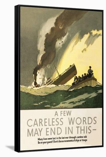 Few Careless Words May End in This-Norman Wilkinson-Framed Stretched Canvas