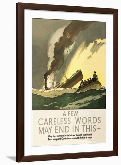 Few Careless Words May End in This-Norman Wilkinson-Framed Art Print