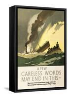 Few Careless Words May End in This-Norman Wilkinson-Framed Stretched Canvas