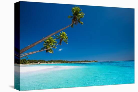 Few Coconut Palms on Deserted Beach of Tropical Island-Martin Valigursky-Stretched Canvas