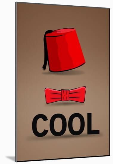 Fez and Bowtie Cool Poster-null-Mounted Poster