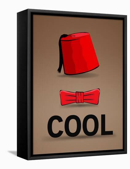 Fez and Bowtie Cool-null-Framed Stretched Canvas