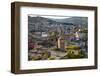 Fez, Morocco. Ancient city of Fez, its mosques and tile roofs-Jolly Sienda-Framed Photographic Print