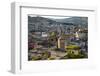 Fez, Morocco. Ancient city of Fez, its mosques and tile roofs-Jolly Sienda-Framed Photographic Print