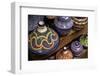 Fez, Morocco. Colorful pottery tagines, tajines-Jolly Sienda-Framed Photographic Print