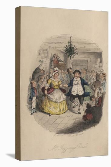 Fezziwig's Ball - a Christmas Carol, 1843-John Leech-Stretched Canvas