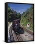 Ffestiniog Railway at Tan-Y-Bwlch, the Busiest of the North Wales Narrow Gauge Railways-Nigel Blythe-Framed Stretched Canvas