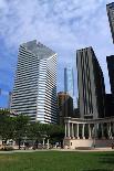 Chicago Towers and Wrigley Square in Millenium Park-Ffooter-Photographic Print
