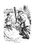 WW1 - Cartoon - the Prussian Bully and Blind Side-F.h. Townsend-Art Print