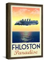 Fhloston Paradise Retro Travel Poster-null-Framed Poster