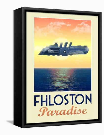Fhloston Paradise Retro Travel Poster-null-Framed Stretched Canvas