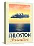 Fhloston Paradise Retro Travel Poster-null-Stretched Canvas