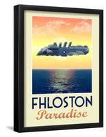 Fhloston Paradise Retro Travel Poster-null-Framed Poster