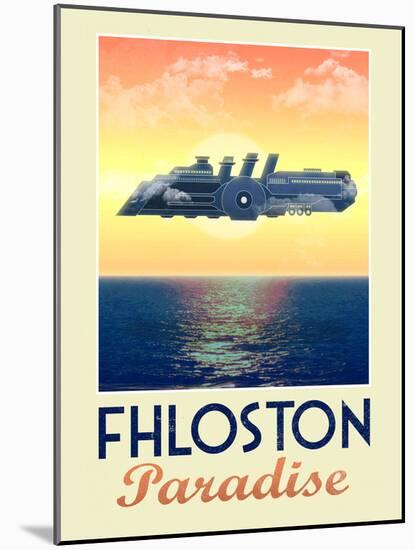 Fhloston Paradise Retro Travel Poster-null-Mounted Poster