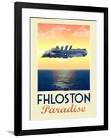 Fhloston Paradise Retro Travel Poster-null-Framed Poster