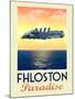 Fhloston Paradise Retro Travel Poster-null-Mounted Poster