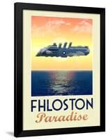 Fhloston Paradise Retro Travel Poster-null-Framed Poster