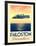 Fhloston Paradise Retro Travel Poster-null-Framed Poster