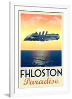 Fhloston Paradise Retro Travel-null-Framed Art Print