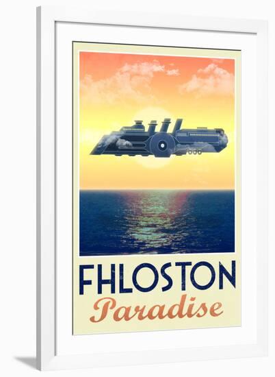 Fhloston Paradise Retro Travel-null-Framed Art Print