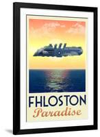 Fhloston Paradise Retro Travel-null-Framed Art Print