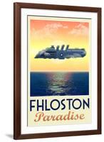 Fhloston Paradise Retro Travel-null-Framed Art Print