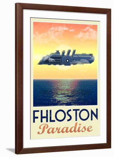 Fhloston Paradise Retro Travel-null-Framed Art Print