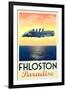 Fhloston Paradise Retro Travel-null-Framed Art Print