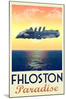 Fhloston Paradise Retro Travel-null-Mounted Art Print