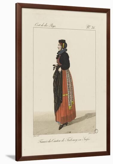 Fiancée du Canton de Fribourg, en Suisse-null-Framed Giclee Print