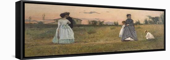 Fiances or Betrothed, 1869-Silvestro Lega-Framed Stretched Canvas