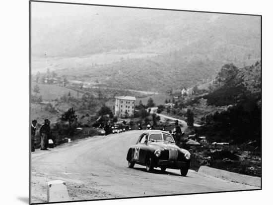 Fiat 1100S Berlinetta Competing in the Mille Miglia, Italy, 1947-null-Mounted Photographic Print